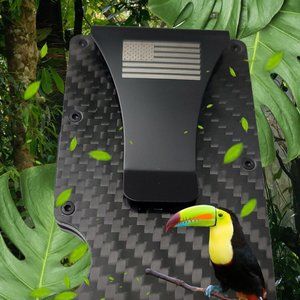 Genuine Sroushaa Carbon Fiber Money Clip Cardholder